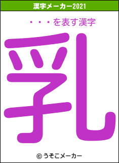 ¼ˮɧの2021年の漢字メーカー結果