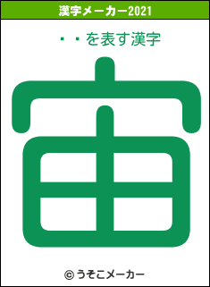 ¼̻の2021年の漢字メーカー結果