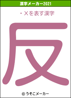 ¼Χの2021年の漢字メーカー結果