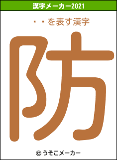 ¼Ϻの2021年の漢字メーカー結果