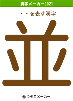 ¼߿の2021年の漢字メーカー結果