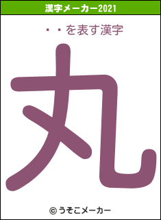 ¼忭の2021年の漢字メーカー結果