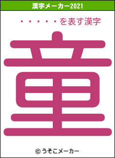 ¼󤿤の2021年の漢字メーカー結果