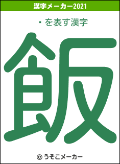 ¾の2021年の漢字メーカー結果