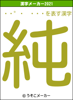 ¿·°æµ®¹Àの2021年の漢字メーカー結果