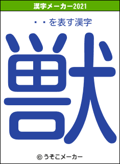 ãʹの2021年の漢字メーカー結果