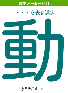 ä̦Ϻの2021年の漢字メーカー結果