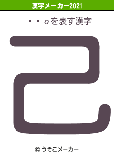 äѤοの2021年の漢字メーカー結果