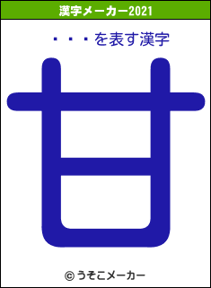 ë¼ͭの2021年の漢字メーカー結果