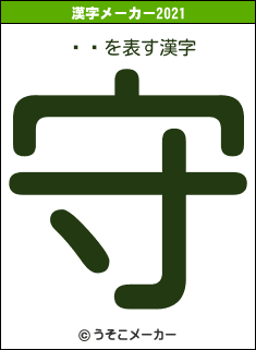ëܿの2021年の漢字メーカー結果