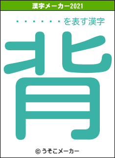 ë�����の2021年の漢字メーカー結果