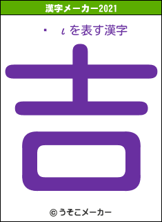 ë ιの2021年の漢字メーカー結果