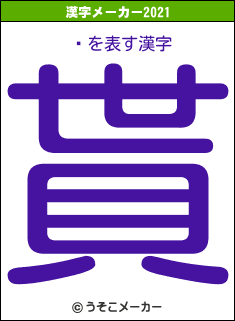 ðの2021年の漢字メーカー結果