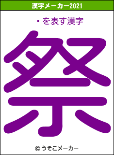 öの2021年の漢字メーカー結果