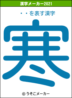 øの2021年の漢字メーカー結果
