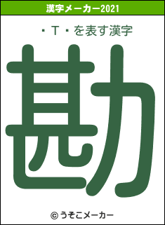 ĤΤҤの2021年の漢字メーカー結果