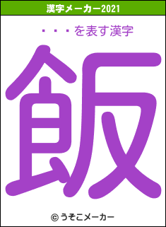 Ĥ֤䤭の2021年の漢字メーカー結果