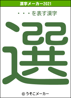 ĥޥʥの2021年の漢字メーカー結果