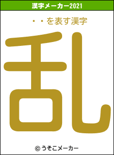 ĥ쥪の2021年の漢字メーカー結果