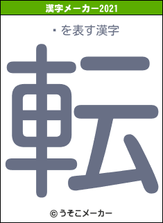 ĳの2021年の漢字メーカー結果