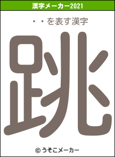Ĵʹの2021年の漢字メーカー結果