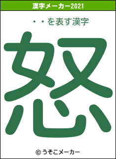 ĵɧの2021年の漢字メーカー結果