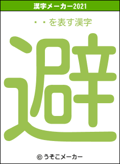 ĵ׺の2021年の漢字メーカー結果