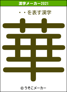 ĸɧの2021年の漢字メーカー結果