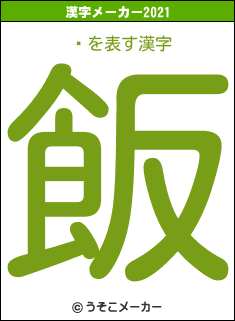 ĸの2021年の漢字メーカー結果