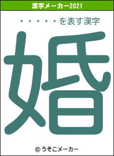 Ĺë��ͥの2021年の漢字メーカー結果