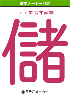 Ĺʿの2021年の漢字メーカー結果