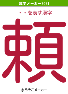 Ĺͦの2021年の漢字メーカー結果