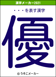 Ĺ;ɧの2021年の漢字メーカー結果