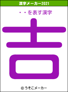 ĹҲの2021年の漢字メーカー結果