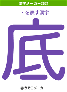 Ľの2021年の漢字メーカー結果