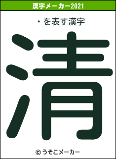 ůの2021年の漢字メーカー結果