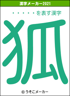 ŷͥåȥの2021年の漢字メーカー結果
