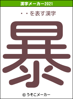 ŷܱの2021年の漢字メーカー結果