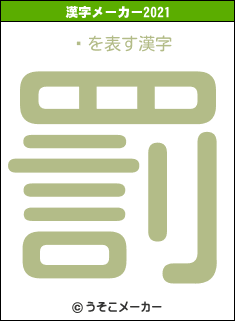 Żの2021年の漢字メーカー結果