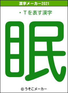 ƣΤの2021年の漢字メーカー結果