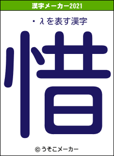 ƣλの2021年の漢字メーカー結果