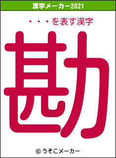 ƣեߥの2021年の漢字メーカー結果