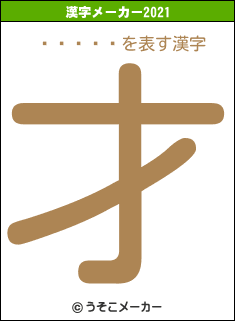 ƣ����の2021年の漢字メーカー結果