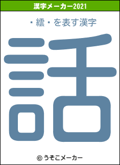 Ʋ繧ʿの2021年の漢字メーカー結果