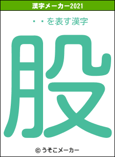 ƹʸの2021年の漢字メーカー結果