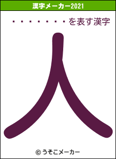 ǥ󥸥饹饤の2021年の漢字メーカー結果