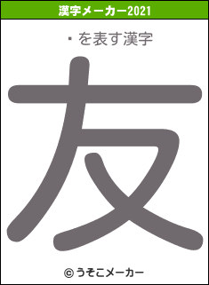 ǥの2021年の漢字メーカー結果