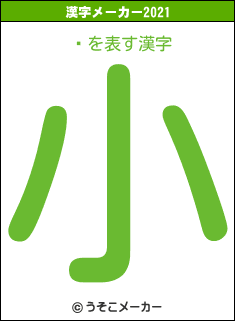 Ǧの2021年の漢字メーカー結果