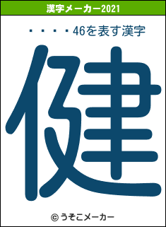 ǵ�ں�46の2021年の漢字メーカー結果