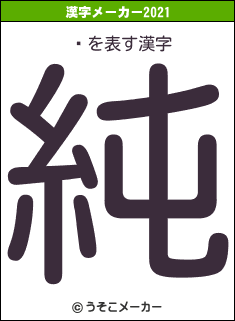 Ǹの2021年の漢字メーカー結果